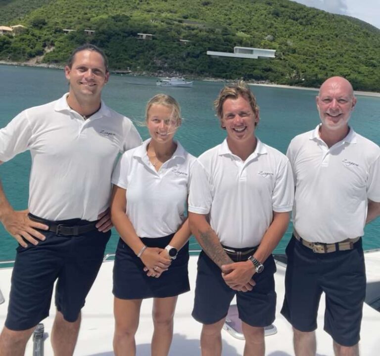 Crew onboard Yacht Zingara