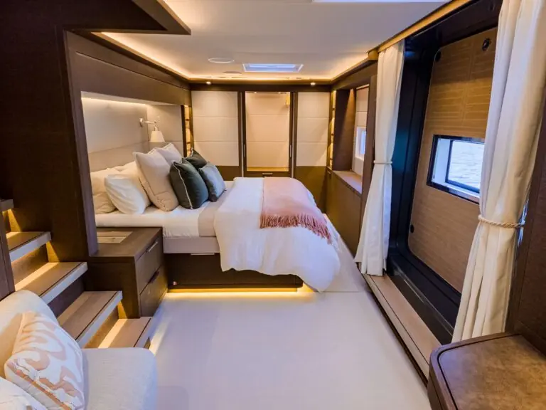 Charter Catamaran AEOLUS 77 available for charter in the BVI. AEOLUS accommodates 8 guests in 4 spacious cabins with ensuite. All Inclusive charters