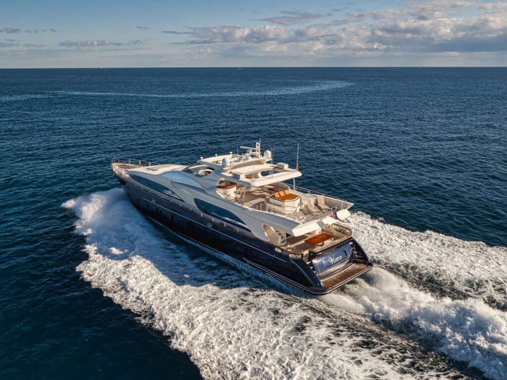 VIVERE is a 116′ Motor Yacht for Charter in the Bahamas. Luxury Accommodations for 10 guests in 5 ensuite cabins . Starting at $60,000 p/wk.