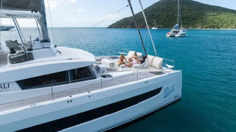 Charter Catamaran LOLA Accommodates 8 guests in 4 ensuite cabins. All Inclusive week charters in the BVI starting at $28,500. Captain and Chef Onboard.