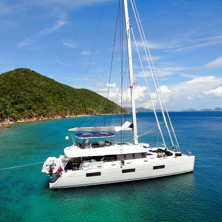Charter Catamaran DO MORE Accommodates 10 guests in 5 cabins. All Inclusive week charters in the BVI starting at $35,000. Captain & Chef Onboard.