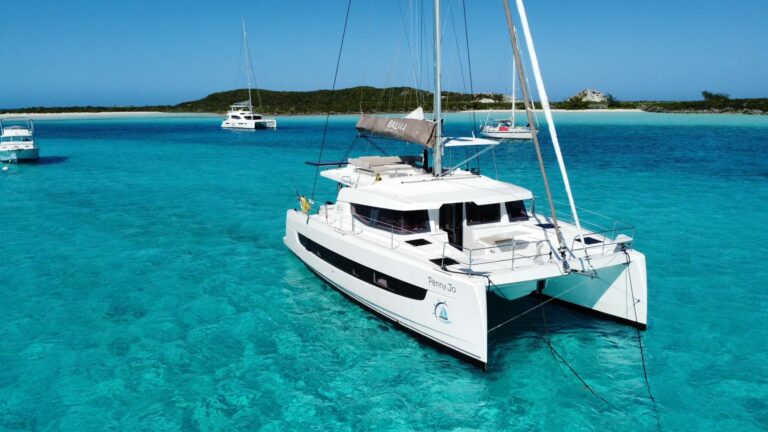 Charter Catamaran PENNY JO Accommodates 8 guests in 4 cabins. All Inclusive week charters in the Bahamas starting at $21,500. Captain & Chef Onboard.