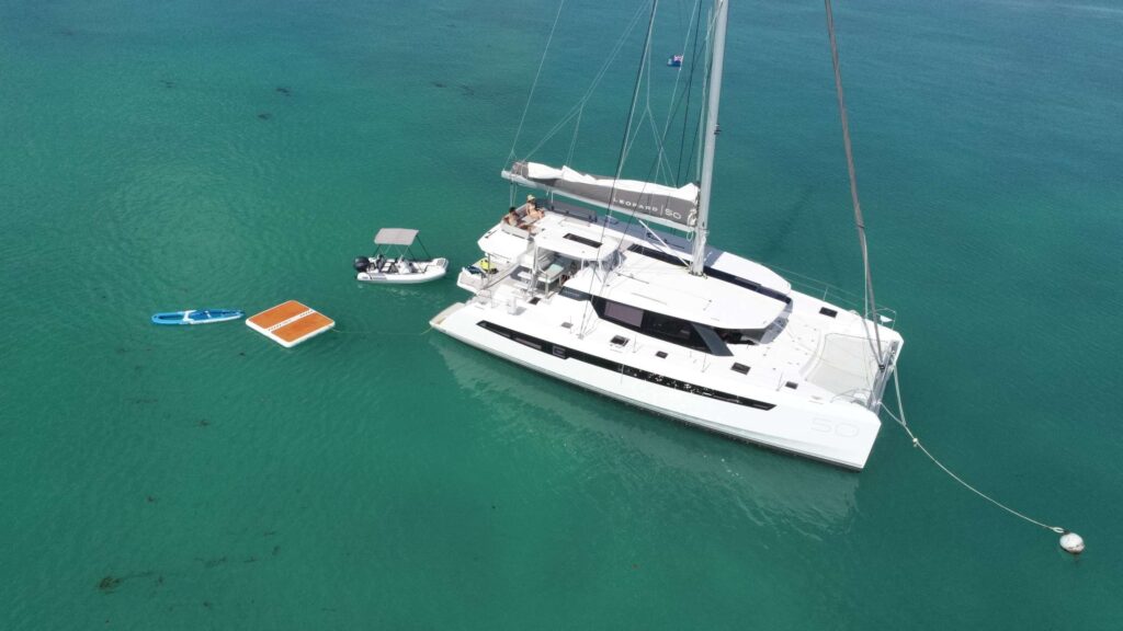 Charter Catamaran ANDIAMO Accommodates 6 guests in 3 cabins. All Inclusive week charters in the BVI starting at $20,000. Captain & Chef Onboard.