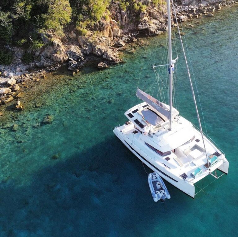 Charter Catamaran LEGASEA Accommodates 10 guests in 5 cabins. All Inclusive week charters in the BVI starting at $28,000. Captain & Chef Onboard.