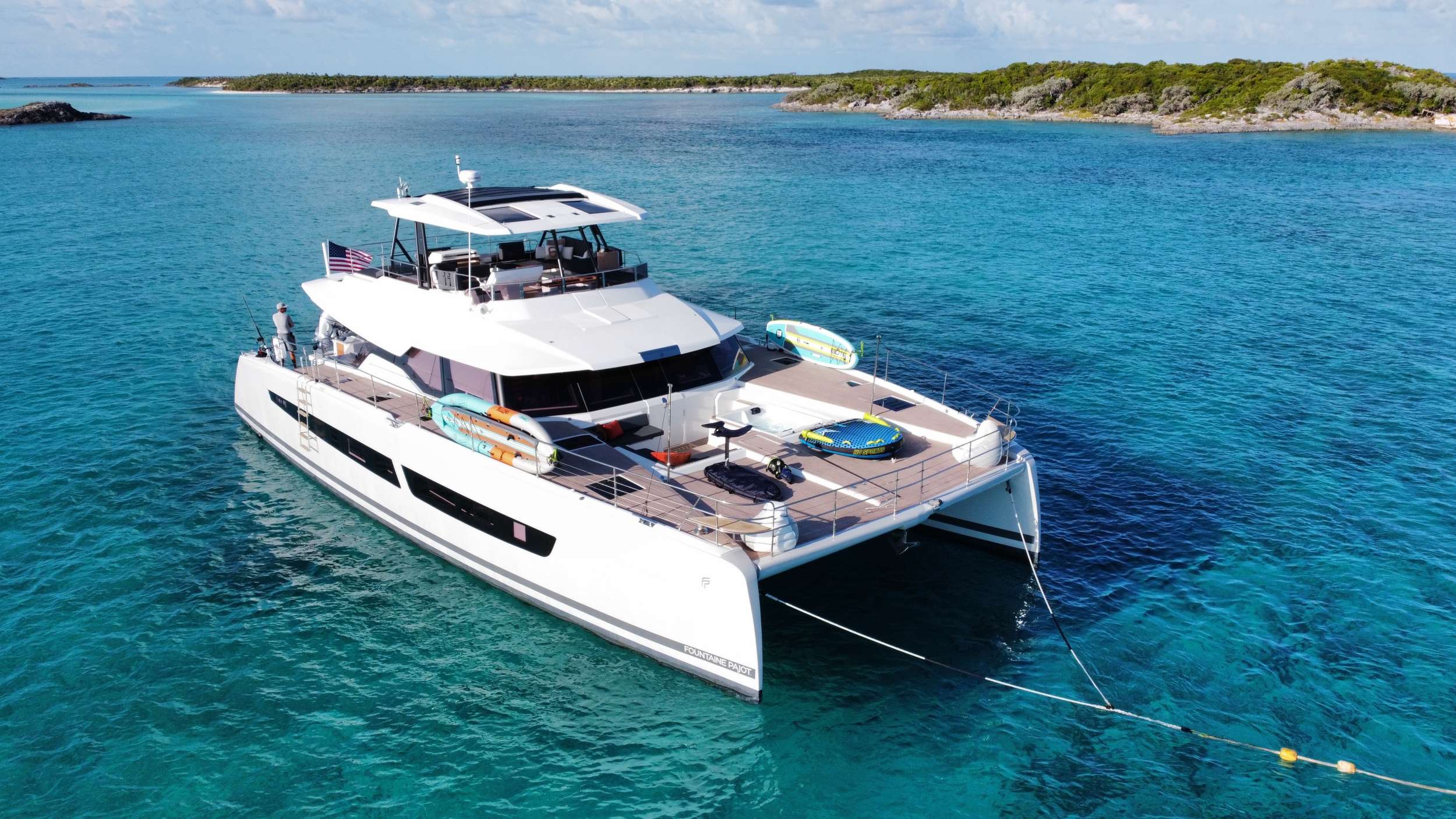 private charter catamaran yacht princess mila in the Bahamas